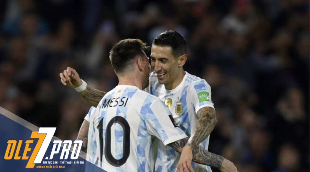 Di Maria và Messi liên tiếp ghi bàn cho Argentina